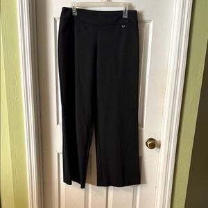 Elegant Dark Heather Grey Women's Pants with elastic waistband